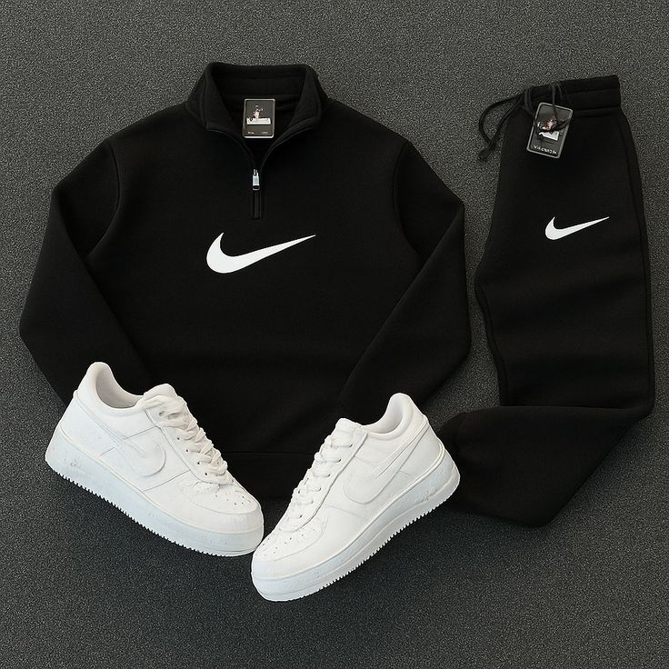 Ensemble Nike half zipper